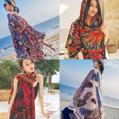 Ethnic Style Travel Beach Holiday Sunscreen Scarf