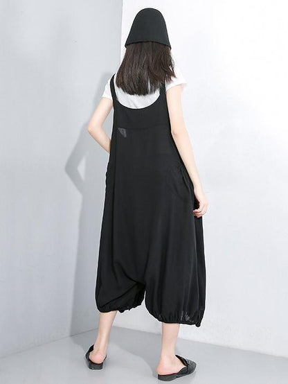 Solid T-Shirt + Jumpsuits Bottom Suit