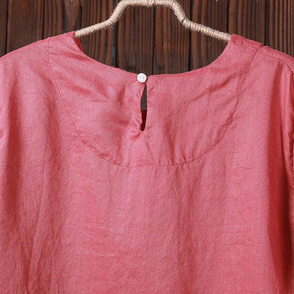 A Bouquet Of Flower Embroidery Casual T-Shirt