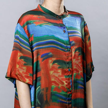 Abstract Printed Soft Fabric Casual Two-Piece Set