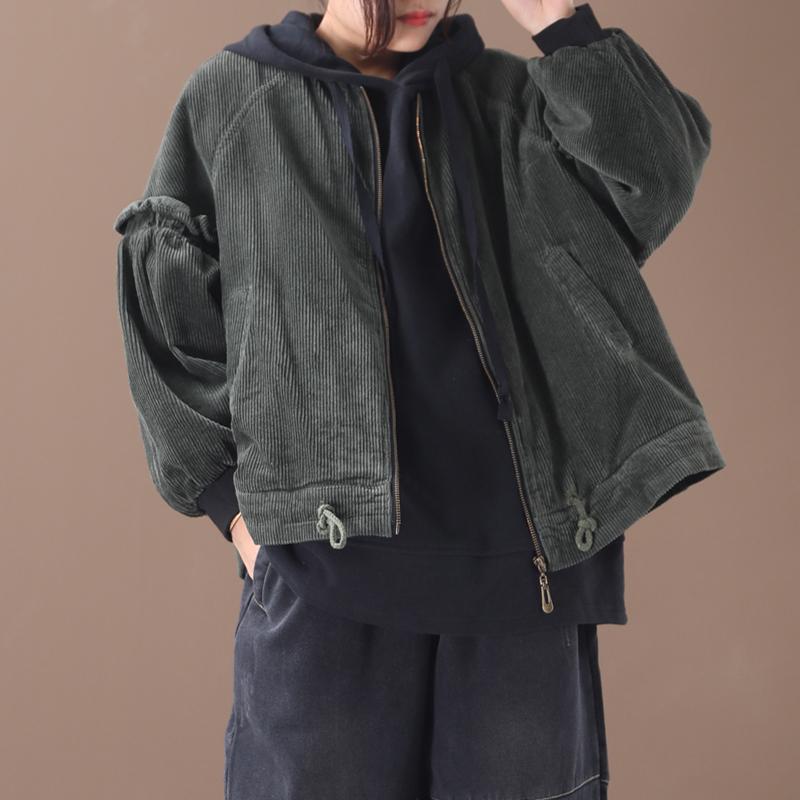Agaric Sleeve Solid Color Retro Warm Coat