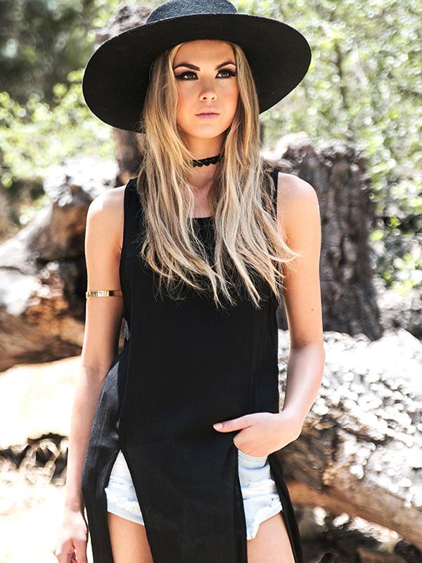 Retro Sleeveless V-neck Dress