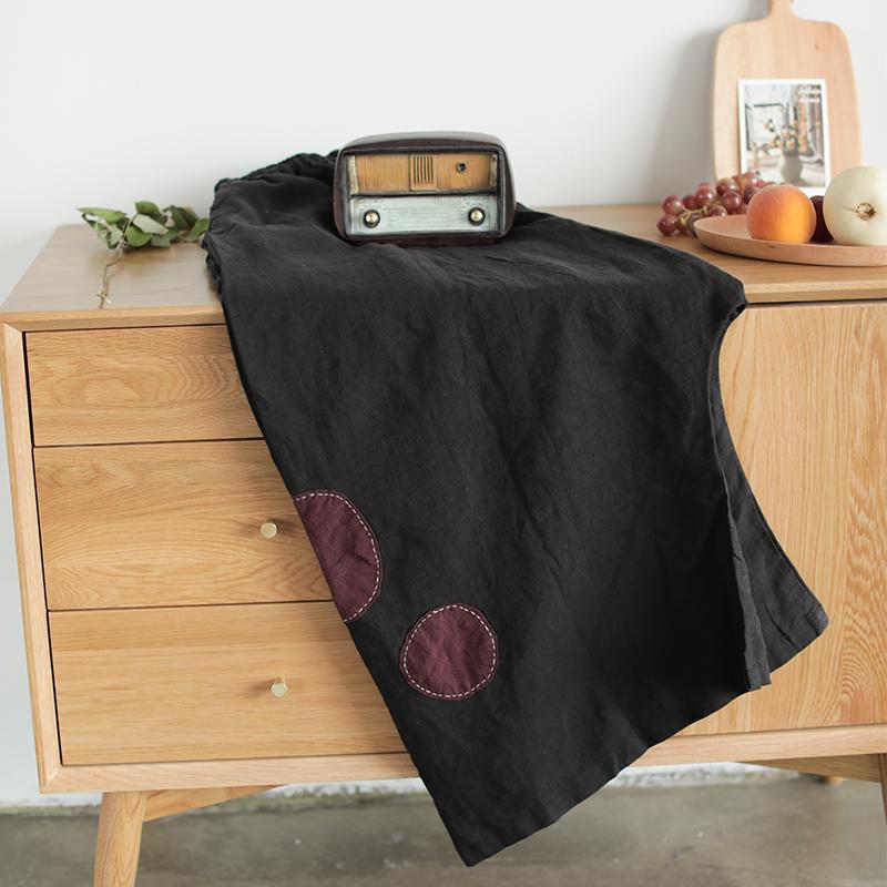 Applique Dot Retro Loose Harem Pants