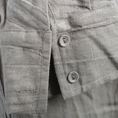 Asymmetrical Loose Casual Linen Button Shirt
