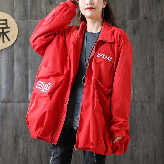 Autumn Plus Size Zipper Women Trench Coat