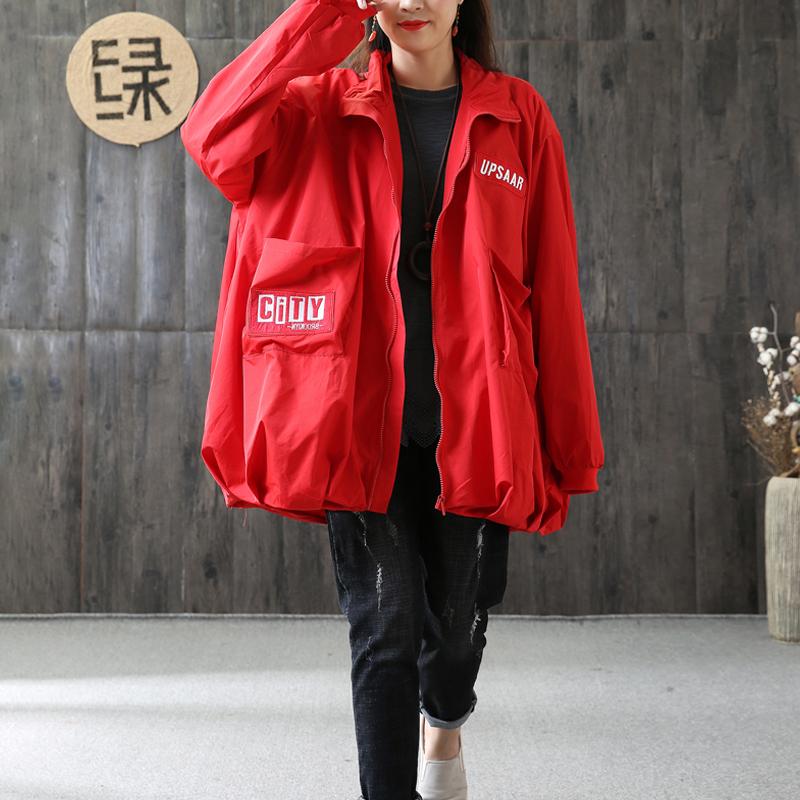 Autumn Plus Size Zipper Women Trench Coat