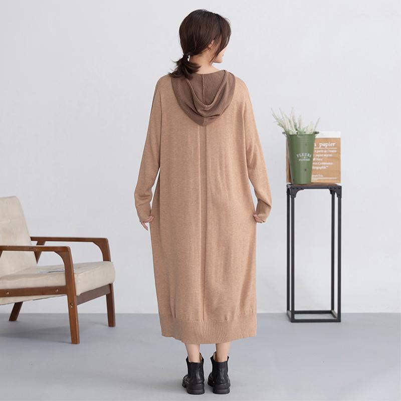 Autumn Pure Color Soft Comfortable Straight Dress