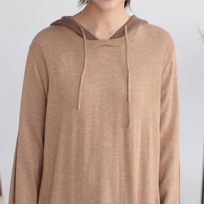 Autumn Pure Color Soft Comfortable Straight Dress