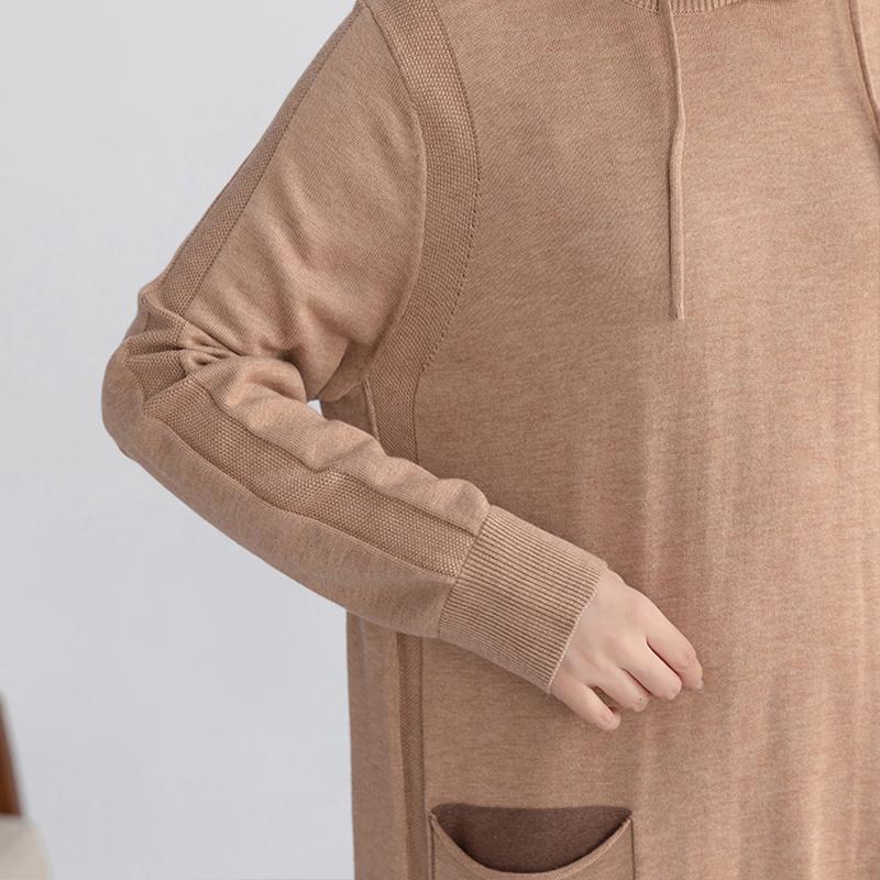 Autumn Pure Color Soft Comfortable Straight Dress