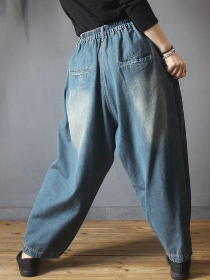 Autumn Retro Casual Pure Color Classic Jeans