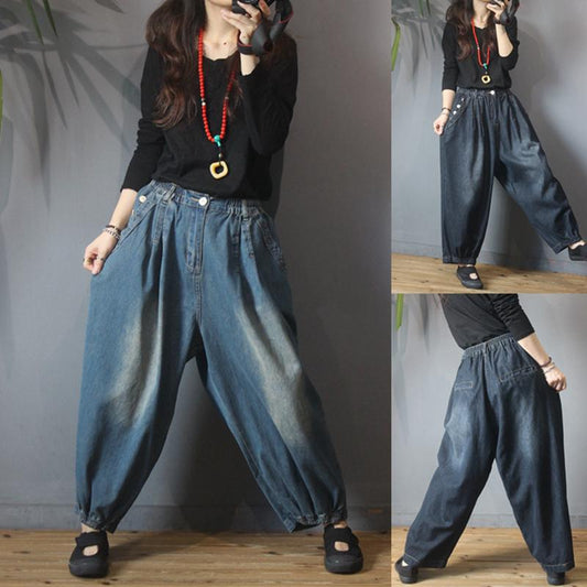 Autumn Retro Casual Pure Color Classic Jeans