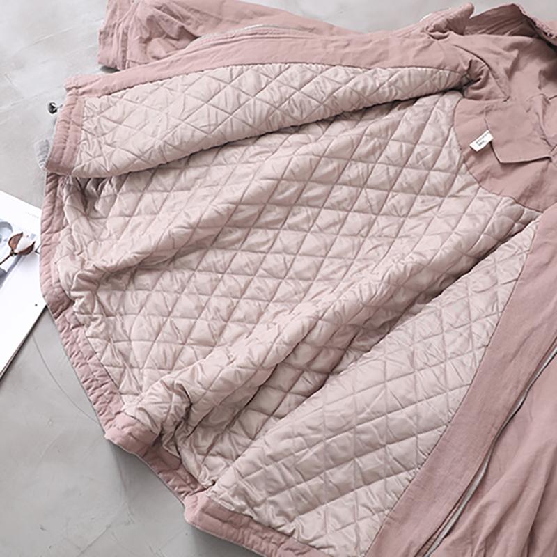 Autumn Winter Casual Colour Block Warm Coat