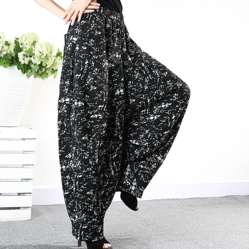 Autumn Winter Jacquard Loose Casual Harem Pants