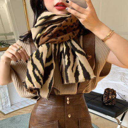 Autumn Winter Leopard Soft Comfortable Scarf