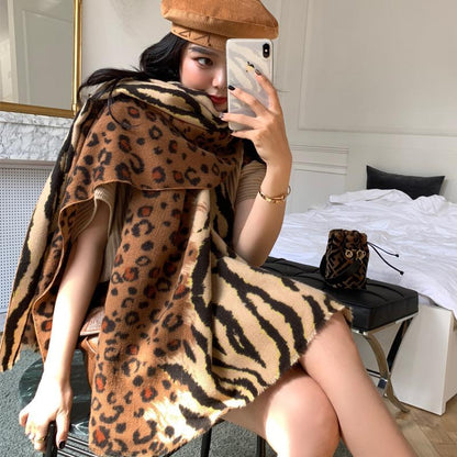 Autumn Winter Leopard Soft Comfortable Scarf