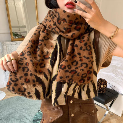 Autumn Winter Leopard Soft Comfortable Scarf