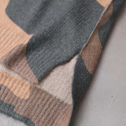 Autumn Winter Loose Camouflage Pullover Sweater