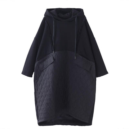 Autumn Winter New Loose Hooded Plus Velvet Dress