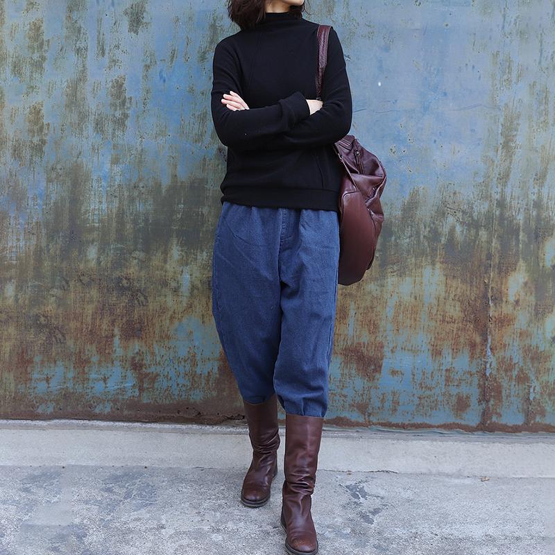 Autumn Winter Pure Color Thermal Harem Pants