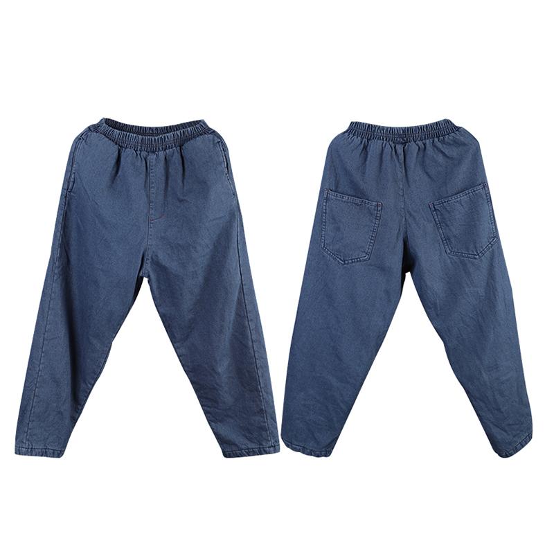 Autumn Winter Pure Color Thermal Harem Pants