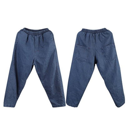 Autumn Winter Pure Color Thermal Harem Pants