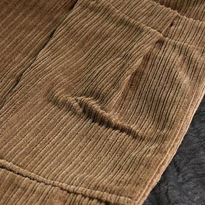 Autumn Winter Retro Corduroy Solid Color Pants