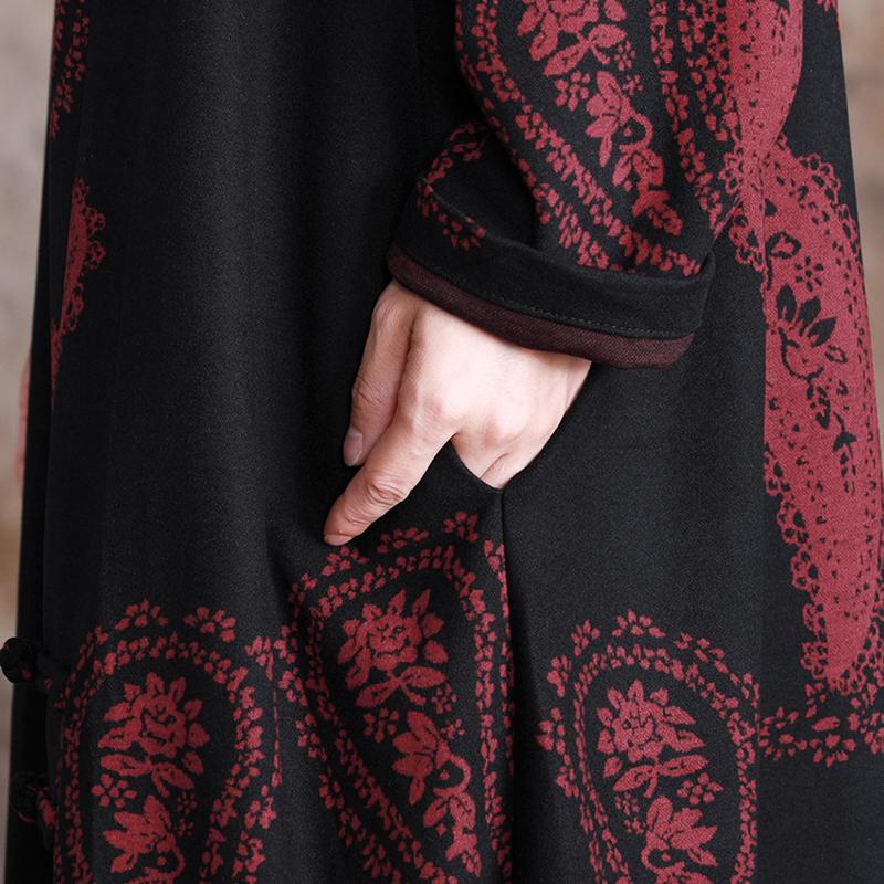 Autumn Winter Retro Printed Warm Comfortable Dress