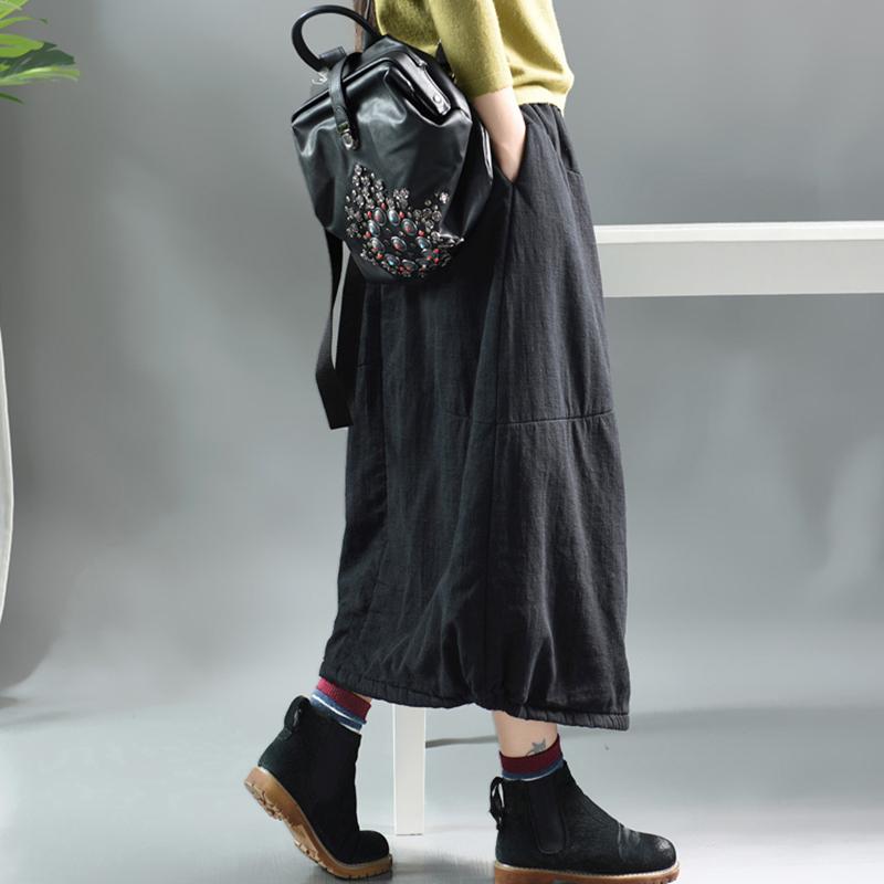 Autumn Winter Simple Pure Color Warm Skirt