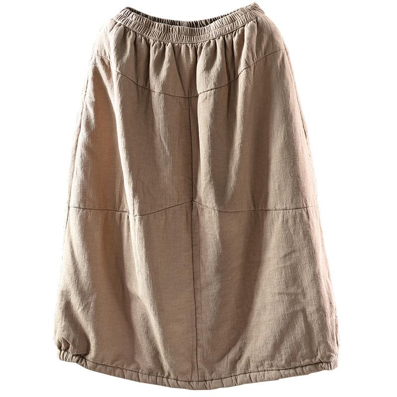 Autumn Winter Simple Pure Color Warm Skirt