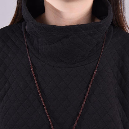 Autumn Winter Simple Stitching Design Casual Dress