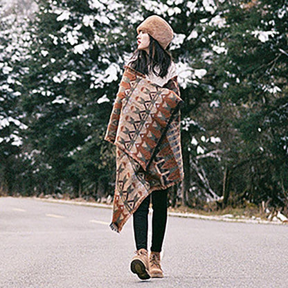 Autumn and Winter Thickening Large Warm Scarf