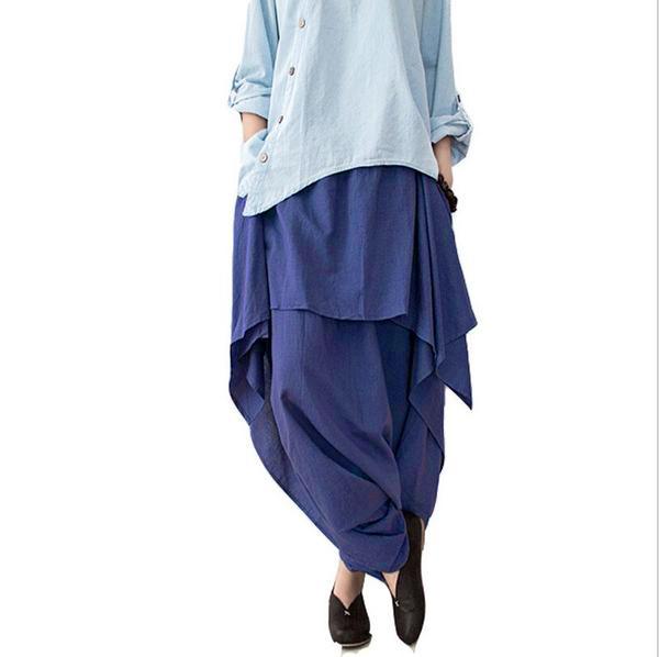 Casual Women Solid Irregular Wide Leg Pants