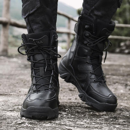 Big Size 47 Tactical Men's Military Boot 2019 Waterproof High Top Desert Tactical Boots Combat Boots Men Outdoor Climbing Sport - Zebrant