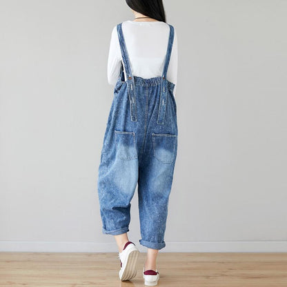 Big Pockets Frayed Buttons Casual Jumpsuit