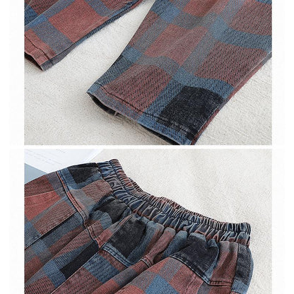 Big Pockets Loose Printed Casual Harem Jeans