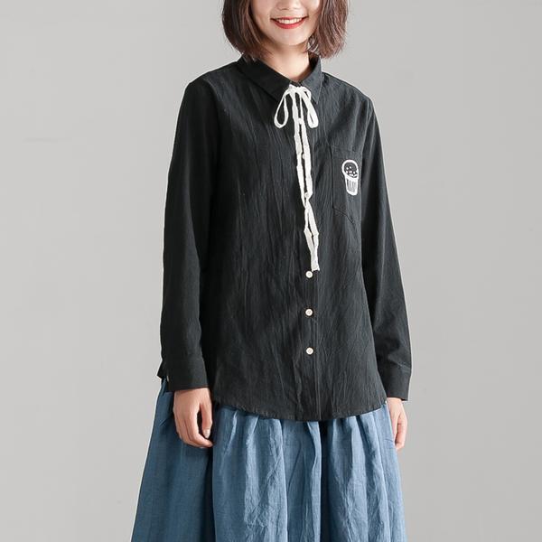 Simple Casual Autumn Long Sleeve Women Shirt