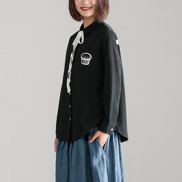 Simple Casual Autumn Long Sleeve Women Shirt