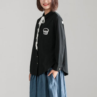 Simple Casual Autumn Long Sleeve Women Shirt