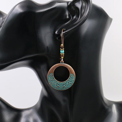 Bohemian Alloy Engraving Exquisite Pattern Earrings