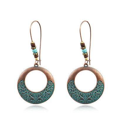 Bohemian Alloy Engraving Exquisite Pattern Earrings