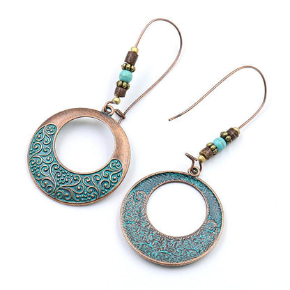 Bohemian Alloy Engraving Exquisite Pattern Earrings