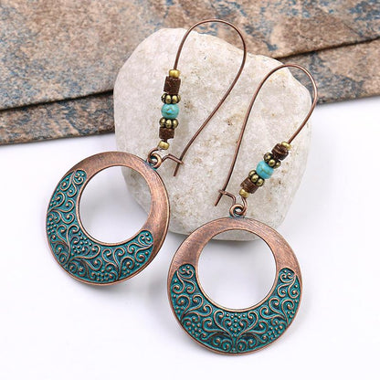 Bohemian Alloy Engraving Exquisite Pattern Earrings