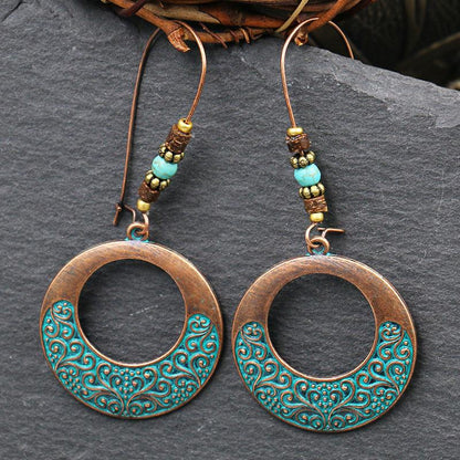 Bohemian Alloy Engraving Exquisite Pattern Earrings