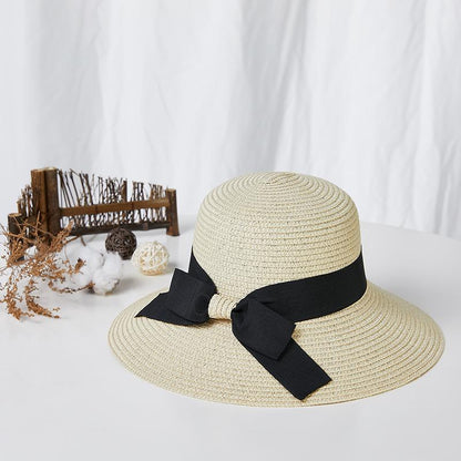 Bowknot Ribbon Outdoor Lady Fisherman Hat