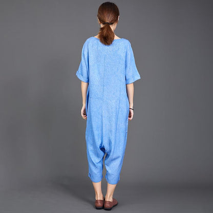 Bright Solid Color Casual Loose Comfortable Jumpsuit