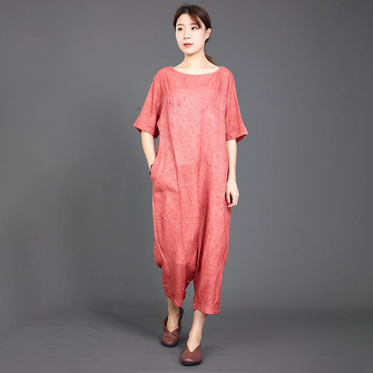 Bright Solid Color Casual Loose Comfortable Jumpsuit
