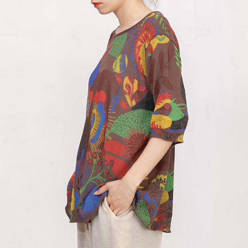 Cartoon Deer Casual Loose Knitting Blouse