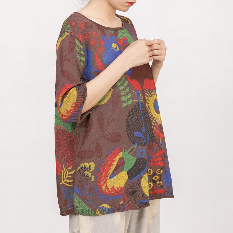 Cartoon Deer Casual Loose Knitting Blouse