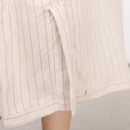 Cartoon Printed And Stripes Loose Dress