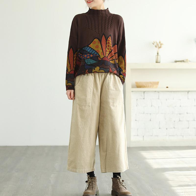 Cartoon Printed Long Sleeve Knitted Shirt